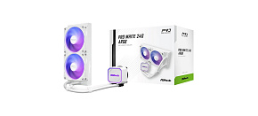 ASROCK Vodní chladič Pro White 240 ARGB, 2x120mm, LGA1851, AM5, bílá
