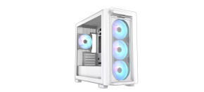 BAZAR ASUS case A23 PLUS TG ARGB, Mini Tower, průhledná bočnice, 4x120mm ARGB Fan, bílá (POŠKOZENÝ OBAL)