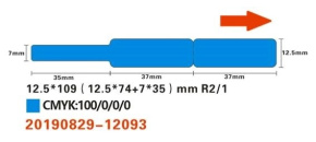Niimbot štítky na kabely RXL 12,5x109mm 60ks Blue pro D11 a D110