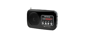 Orava RP 130 přenosný rádiopřijímač, SD Karta, výstup na sluchátka, LED displej, FM rádio, USB, AUX vstup, černý Orava RP 130 přenosný rádiopřijímač, SD Karta, výstup na sluchátka, LED displej, FM rádio, USB, AUX vstup, černý
