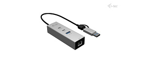 i-tec USB-C/USB-A Metal HUB 3 (2x USB-C, 1x USB-A) Port + 2.5GLAN