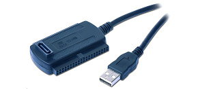 GEMBIRD Kabel adaptér USB 2.0 - IDE 2,5"/3,5" + SATA (redukce + napájecí zdroj) GEMBIRD Kabel adaptér USB 2.0 - IDE 2,5"/3,5" + SATA (redukce + napájecí zdroj)