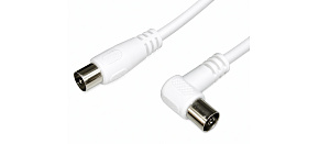 PREMIUMCORD TV kabel anténní propojovací 3m, konektor 90° (koaxiální, M/F, 75 Ohm) PREMIUMCORD TV kabel anténní propojovací 3m, konektor 90° (koaxiální, M/F, 75 Ohm)