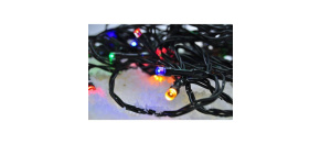 Solight LED venkovní vánoční řetěz, 200 LED, 20m, přívod 5m, 8 funkcí, časovač, IP44, vícebarevný Solight LED venkovní vánoční řetěz, 200 LED, 20m, přívod 5m, 8 funkcí, časovač, IP44, vícebarevný