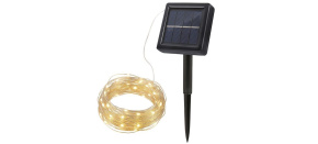 Solight LED solární řetěz, 200LED, 22m, teplá bílá Solight LED solární řetěz, 200LED, 22m, teplá bílá