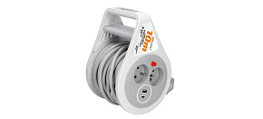 Solight prodlužovací přívod na bubnu 10m, USB A+C, 2 zásuvky, šedý kabel, 3x 1,0mm2 Solight prodlužovací přívod na bubnu 10m, USB A+C, 2 zásuvky, šedý kabel, 3x 1,0mm2