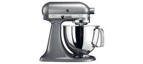 KitchenAid Artisan 5KSM125ECU Kuchyňský robot - 10 rychlostí, planetární systém, celokovová konstrukce, stříbrná