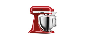 KitchenAid Artisan 5KSM185PSEER Kuchyňský robot - 10 rychlostí, planetární systém, celokovová konstrukce, král. červená