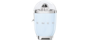 Smeg CJF11PBEU citrusový odšťavňovač, 70 W, manuální tlak, univerzální kužel z nerezové oceli, pastelově modrý Smeg CJF11PBEU citrusový odšťavňovač, 70 W, manuální tlak, univerzální kužel z nerezové oceli, pastelově modrý