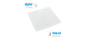 BAZAR - Orava osobní digitální váha, do 180 kg, LED displej, automatické zapnutí dotykem chodidla - Poškozený obal (Komp