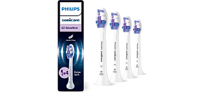 Philips HX6054/87 Sonicare Sensitive S2 4 ks, náhradní hlavice, standardní hlavice, nasazovací, bílá
