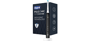 Oral-B Pulsonic Slim Clean 2000 Black, sonický zubní kartáček, 2 režimy čištění, časovač, bělící Oral-B Pulsonic Slim Clean 2000 Black, sonický zubní kartáček, 2 režimy čištění, časovač, bělící