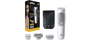 Braun BG5550 tělový zastřihovač, SkinGuard pro citlivou pokožku, 100 min provozu, 100% vodotěsný, nástavce Braun BG5550 tělový zastřihovač, SkinGuard pro citlivou pokožku, 100 min provozu, 100% vodotěsný, nástavce