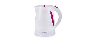 BAZAR - ORAVA VK-3117 R rychlovarná konvice, 2000 W, 1.7 l, automatické vypnutí, růžová / bílá - Poškozený obal (Komplet BAZAR - ORAVA VK-3117 R rychlovarná konvice, 2000 W, 1.7 l, automatické vypnutí, růžová / bílá - Poškozený obal (Komplet