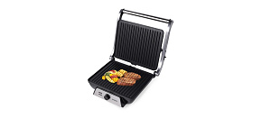 BAZAR - Orava Grillchef 4 elektrický kontaktní gril, 2000 W, regulace teploty, manuální ovládání, tepelně izolovaná ruko BAZAR - Orava Grillchef 4 elektrický kontaktní gril, 2000 W, regulace teploty, manuální ovládání, tepelně izolovaná ruko