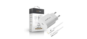 RhinoTech 25W PD nabíjecí adaptér s kabelem USB-C na Lightning 27W 1M bílá RhinoTech 25W PD nabíjecí adaptér s kabelem USB-C na Lightning 27W 1M bílá