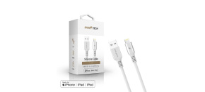 RhinoTech LITE MFi kabel s nylonovým opletem USB-A na Lightning 1.2m stříbrná RhinoTech LITE MFi kabel s nylonovým opletem USB-A na Lightning 1.2m stříbrná