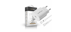 RhinoTech 25W PD nabíjecí adaptér s kabelem USB-C na USB-C 60W 1M bílá RhinoTech 25W PD nabíjecí adaptér s kabelem USB-C na USB-C 60W 1M bílá