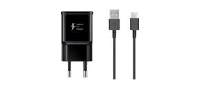 Samsung 15W Cestovní nabíječka + USB-C Datový Kabel Black (OOB Bulk) Samsung 15W Cestovní nabíječka + USB-C Datový Kabel Black (OOB Bulk)