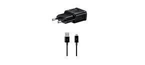 Samsung 15W Cestovní nabíječka + microUSB Datový Kabel Black (OOB Bulk) Samsung 15W Cestovní nabíječka + microUSB Datový Kabel Black (OOB Bulk)