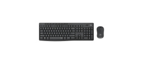 Logitech Silent Wireless Combo MK295, bezdrátová klávesnice + myš, 2.4 GHz, CZ/SK, Graphite