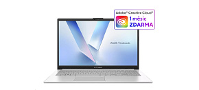 ASUS NTB Vivobook Go 15 (E1504TA-BQ163W), N150, 15.6" FHD, 8GB, 128GB UFS, UHD, W11 Home, Cool Silver ASUS NTB Vivobook Go 15 (E1504TA-BQ163W), N150, 15.6" FHD, 8GB, 128GB UFS, UHD, W11 Home, Cool Silver