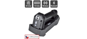 Virtuos CCD 2D průmyslová bezdrátová čtečka HW-857, USB, tmavě šedá