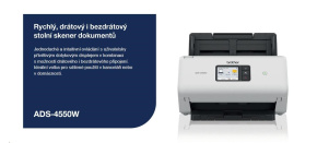 BROTHER skener ADS-4550W DUALSKEN A4 35ppm/70dual 600x600 60ADF USB LAN WIFI - display 7.1cm BROTHER skener ADS-4550W DUALSKEN A4 35ppm/70dual 600x600 60ADF USB LAN WIFI - display 7.1cm