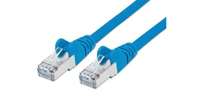 PREMIUMCORD Patch kabel CAT6a S-FTP, RJ45-RJ45, AWG 26/7 1m modrá