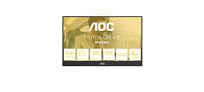 AOC MT IPS LCD WLED 15,6" 16T20E2 - IPS panel, 1920x1080, 2x USB-C, Mini HDMI, Repro, Přenosný AOC MT IPS LCD WLED 15,6" 16T20E2 - IPS panel, 1920x1080, 2x USB-C, Mini HDMI, Repro, Přenosný