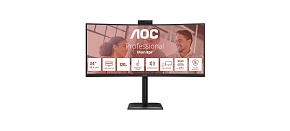 AOC MT VA 34" CU34E4CW - VA panel, 3440x1440, 120Hz, HDMI, DP, USB-C, posk obal AOC MT VA 34" CU34E4CW - VA panel, 3440x1440, 120Hz, HDMI, DP, USB-C, posk obal