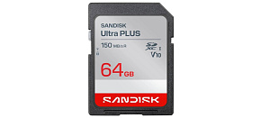 Sandisk Ultra PLUS SDXC karta 64GB UHS-I, V10, U1, C10, (150MB/s) Sandisk Ultra PLUS SDXC karta 64GB UHS-I, V10, U1, C10, (150MB/s)