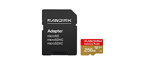 SanDisk MicroSDHC karta 256GB Extreme PLUS (R250/W170MB/s, UHS-I V30, Rescue Pro Deluxe) + adaptér SanDisk MicroSDHC karta 256GB Extreme PLUS (R250/W170MB/s, UHS-I V30, Rescue Pro Deluxe) + adaptér