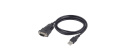 GEMBIRD Kabel adapter USB-serial 1,5m 9 pin (com), černý