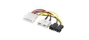PREMIUMCORD Kabel napájecí FAN 5,25"-2x 12V, 2x 5V TX 3pin PREMIUMCORD Kabel napájecí FAN 5,25"-2x 12V, 2x 5V TX 3pin