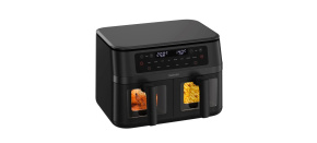 Salente DoubleAir, duální horkovzdušná fritéza, 11 l, černá Salente DoubleAir, duální horkovzdušná fritéza, 11 l, černá