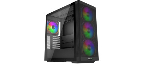 EVOLVEO Scorpio, skříň eATX/ATX, 4x ARGB ventilátor 120mm, boční panel temperované sklo + mřížkovaný přední panel EVOLVEO Scorpio, skříň eATX/ATX, 4x ARGB ventilátor 120mm, boční panel temperované sklo + mřížkovaný přední panel