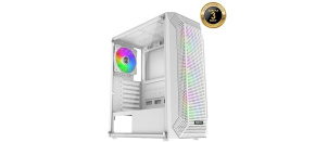 EVOLVEO Xenon, skříň ATX, 4x ARGB ventilátor 120mm, přední panel airflow mesh, bílá