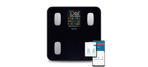 Salente MaxFit, chytrá osobní diagnostická fitness váha, Bluetooth, černá