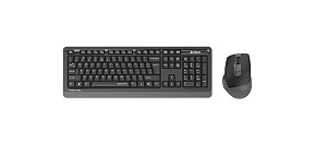 BAZAR - A4tech FGS1035Q, bezdrátový kancelářský set klávesnice s myši, šedá - Poškozený obal (Komplet)