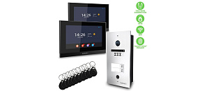 EVOLVEO DoorPhone ID-2, 2drátový videotelefon pro dva byty s RFID, otiskem prstu a podporou ONVIF kamer EVOLVEO DoorPhone ID-2, 2drátový videotelefon pro dva byty s RFID, otiskem prstu a podporou ONVIF kamer
