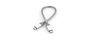 VERBATIM 48867 kabel USB-C to USB-C Sync & Charge Cable USB 3.1 GEN 2 30cm Silver _O2 polep VERBATIM 48867 kabel USB-C to USB-C Sync & Charge Cable USB 3.1 GEN 2 30cm Silver _O2 polep