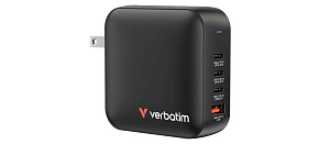 VERBATIM GaN Nabíječka Mini GaN 165W, 3xUSB-C, 1x USB-A, černá VERBATIM GaN Nabíječka Mini GaN 165W, 3xUSB-C, 1x USB-A, černá