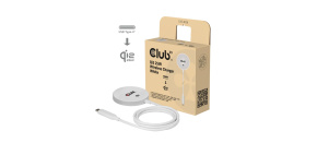 Club3D Bezdrátová nabíječka, 1x Qi2 25W, MagSafe, Qi certifikováno, bílá