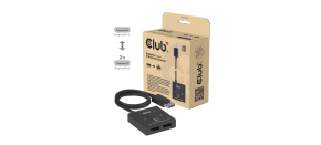 Club3D Switch, DP na 2x DP Oboustranný 2v1, 8K60Hz, 0,5m