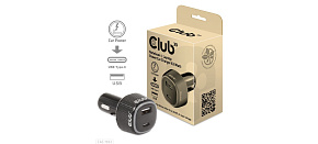 BAZAR - Club3D Auto nabíječka pro Notebooky 63W, 2 porty (USB-A + USB-C) - Poškozený obal (Náhradní krabice) BAZAR - Club3D Auto nabíječka pro Notebooky 63W, 2 porty (USB-A + USB-C) - Poškozený obal (Náhradní krabice)