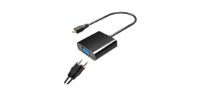 WG Adaptér Micro HDMI (male) to VGA (female; D-Sub DE-15) WG Adaptér Micro HDMI (male) to VGA (female; D-Sub DE-15)