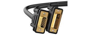 WG Video kabel propojovací VGA (male;D-Sub DE-15) to DVI-I Dual link (male) / 1,5m / black WG Video kabel propojovací VGA (male;D-Sub DE-15) to DVI-I Dual link (male) / 1,5m / black