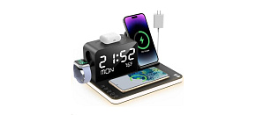 WG Multifunkční zařízení 7v1 (hodiny, datum, teplota, nabíječka telefon+hodinky+sluchátka) WG Multifunkční zařízení 7v1 (hodiny, datum, teplota, nabíječka telefon+hodinky+sluchátka)