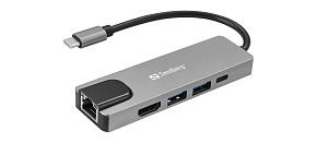 Sandberg USB-C 5in1 Travel Dock Saver Sandberg USB-C 5in1 Travel Dock Saver